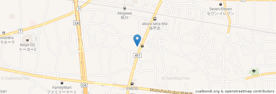 Mapa de ubicacion de ジョナサン en Japan, Tokio, あきる野市.
