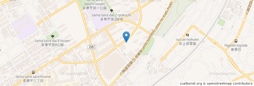 Mapa de ubicacion de ふれあい館専用駐車場 en Japan, Tokio, 日野市.