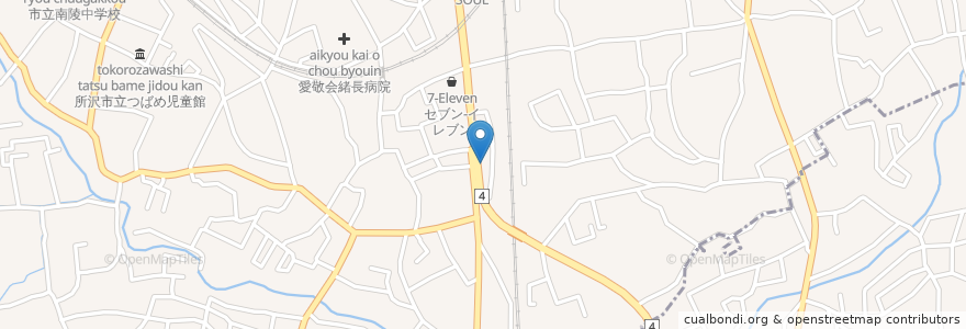 Mapa de ubicacion de 吾妻稲門教室 en Japonya, 埼玉県, 所沢市.