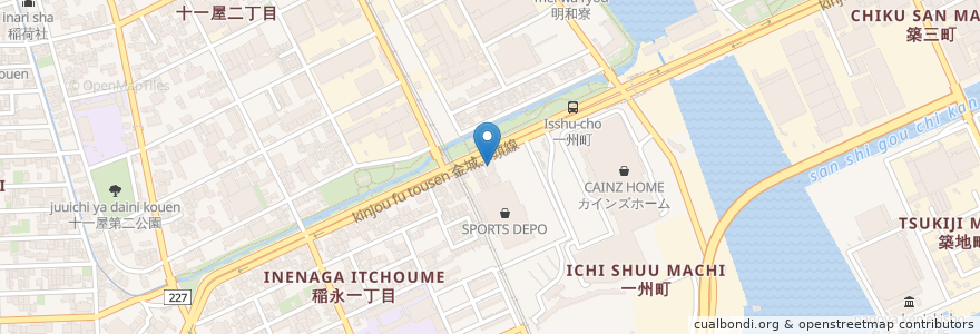 Mapa de ubicacion de ガスト en 日本, 愛知県, 名古屋市, 港区.