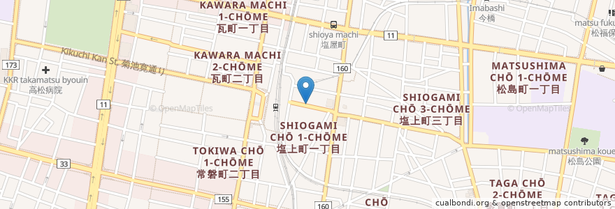 Mapa de ubicacion de サテンドール en Japonya, 香川県, 高松市.