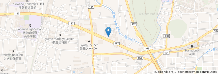 Mapa de ubicacion de かねみつ医院 en Japonya, 京都府, 京都市, 右京区.
