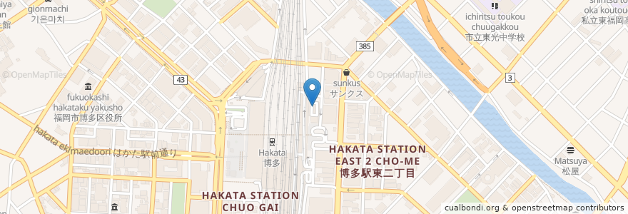 Mapa de ubicacion de モスバーガー en Giappone, Prefettura Di Fukuoka, 福岡市, 博多区.