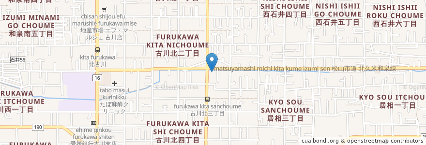 Mapa de ubicacion de 徳丸小児科 en Japon, Préfecture D'Ehime, 松山市.