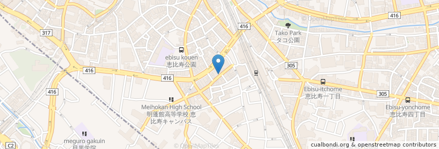 Mapa de ubicacion de あぶりどり バリ鳥 en 日本, 東京都.