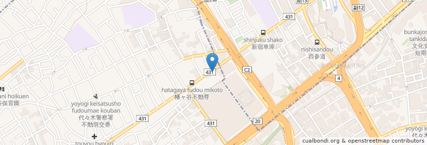Mapa de ubicacion de デニーズ en اليابان, 東京都, 渋谷区.