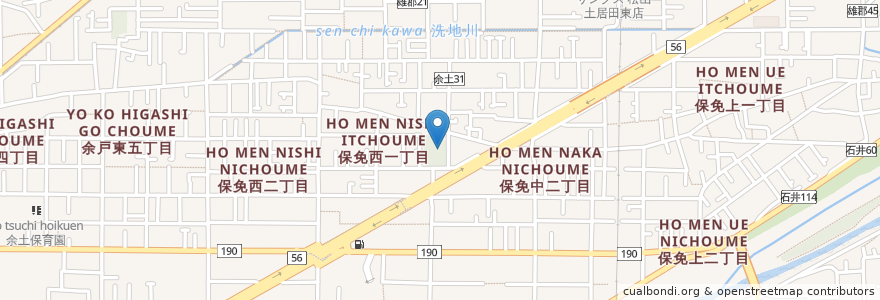 Mapa de ubicacion de 日招八幡大神社 en 日本, 愛媛県, 松山市.