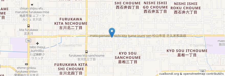Mapa de ubicacion de ステーキハンバーグサラダバー けんはなみずき東店 en 日本, 愛媛県, 松山市.
