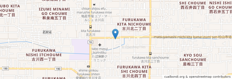 Mapa de ubicacion de はじめ歯科医院 en Japan, 愛媛県, 松山市.