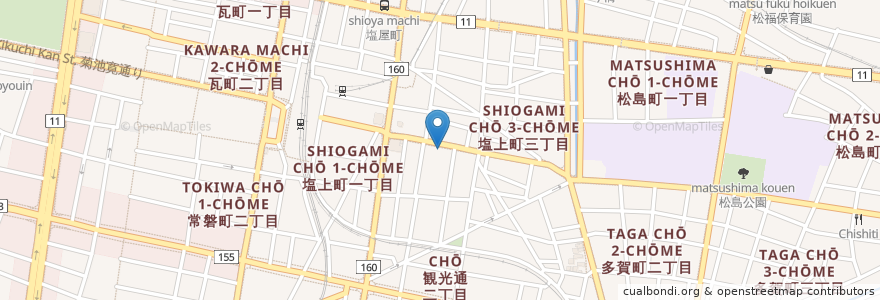 Mapa de ubicacion de 塩上モータープール en Giappone, Prefettura Di Kagawa, 高松市.