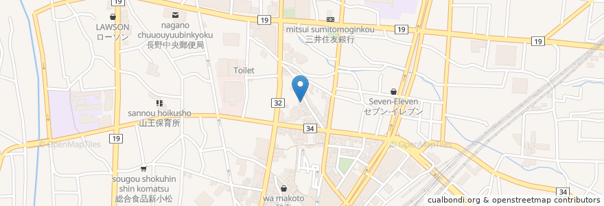 Mapa de ubicacion de 欧州酒場ヴァンドール en 日本, 長野県, 長野市.