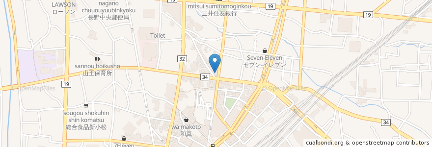 Mapa de ubicacion de パール en Jepun, 長野県, 長野市.
