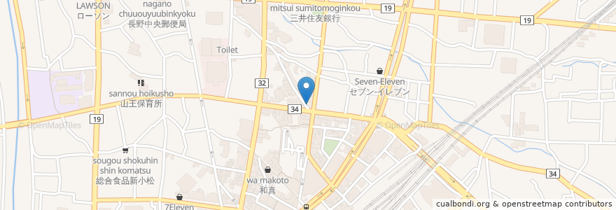 Mapa de ubicacion de maid cafe & bar "rei" en Japonya, 長野県, 長野市.