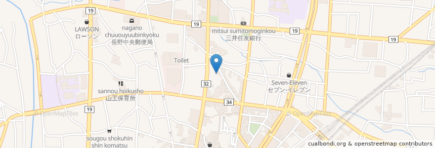 Mapa de ubicacion de Cosi Rosi OttO3 en 일본, 나가노현, 長野市.