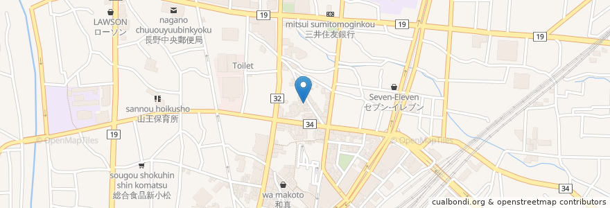 Mapa de ubicacion de 呑み喰い処 松ちゃん en Japan, 長野県, Nagano.