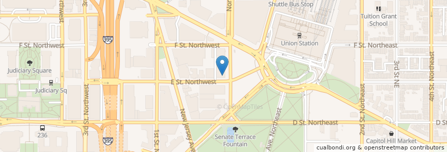 Mapa de ubicacion de Corner Bakery en Verenigde Staten, Washington D.C., Washington.