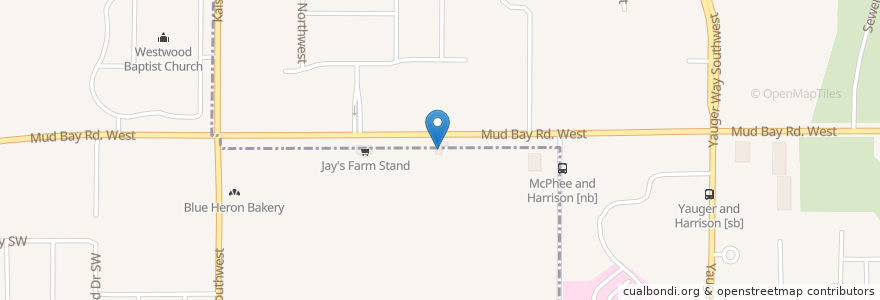 Mapa de ubicacion de 2 Mile House en United States, Washington, Thurston County, Olympia.