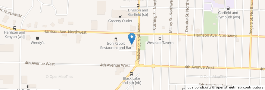 Mapa de ubicacion de La Petite Maison en United States, Washington, Thurston County, Olympia.