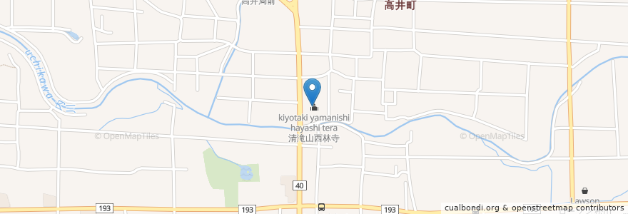 Mapa de ubicacion de 第48番札所 清滝山 西林寺 (Sairin-ji) en Jepun, 愛媛県, 松山市.