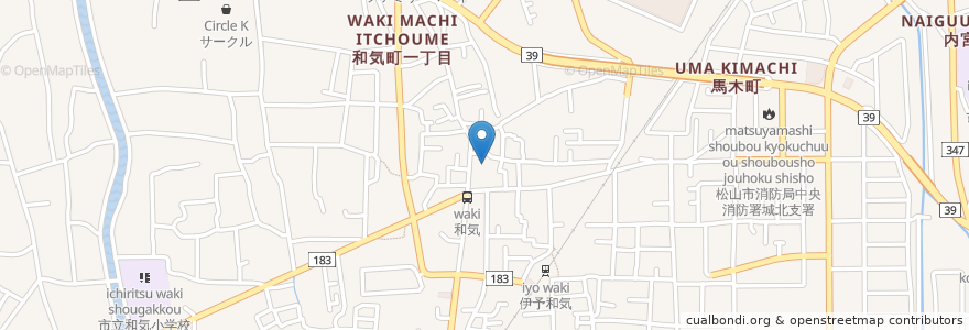 Mapa de ubicacion de 第53番札所 円明寺 (Enmyo-ji) en 日本, 愛媛県, 松山市.
