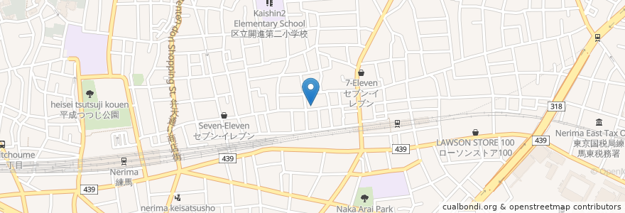 Mapa de ubicacion de 朝日信用金庫 en Japão, Tóquio, 練馬区.