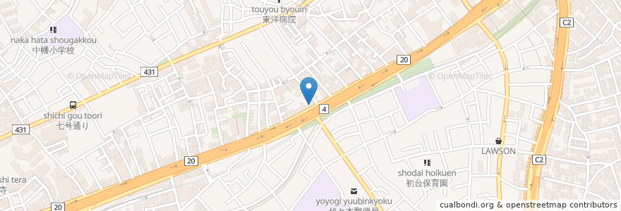 Mapa de ubicacion de Route 20 en Japon, Tokyo, 渋谷区.