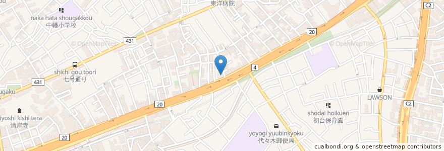 Mapa de ubicacion de 名菜館 en Japan, 東京都, 渋谷区.