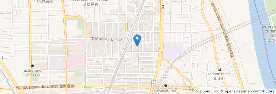 Mapa de ubicacion de うきょう en Japan, Kanagawa Prefecture, Kawasaki, Nakahara Ward.