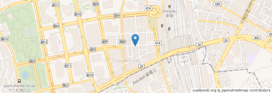 Mapa de ubicacion de C&C en 일본, 도쿄도, 신주쿠.