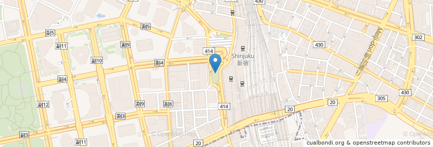 Mapa de ubicacion de リムジンバス (成田) - 新宿駅 en اليابان, 東京都, 新宿区.