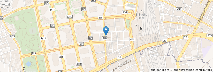 Mapa de ubicacion de Pronto en Japon, Tokyo, Shinjuku.