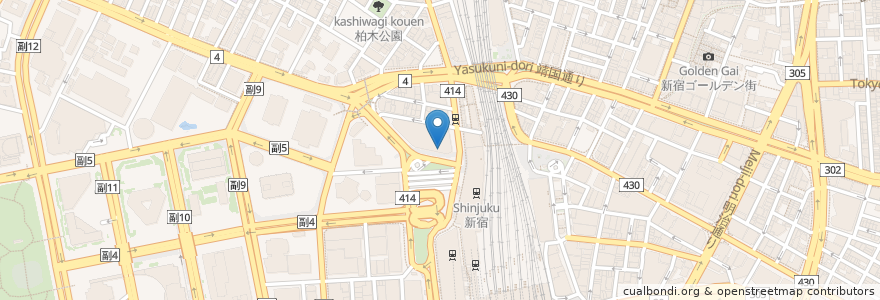 Mapa de ubicacion de Tenkane Shinjuku Odakyu HALC en Japan, 東京都, 新宿区.