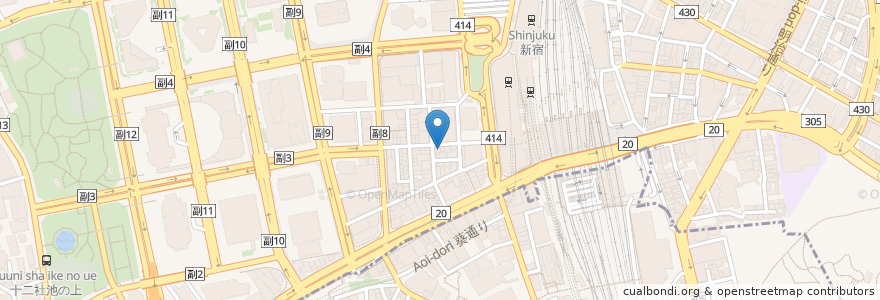 Mapa de ubicacion de かのや en Japan, Tokio, 新宿区.