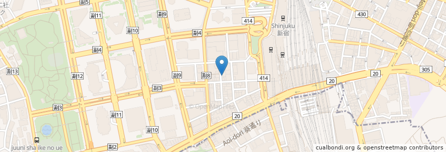 Mapa de ubicacion de さくら水産 en Japan, Tokio, 新宿区.