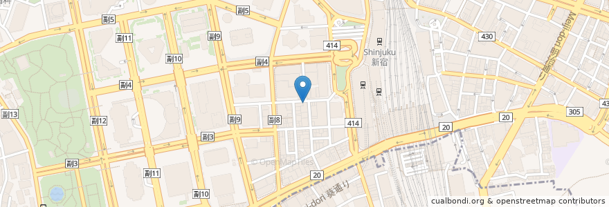 Mapa de ubicacion de はなまるうどん en Japón, Tokio, Shinjuku.