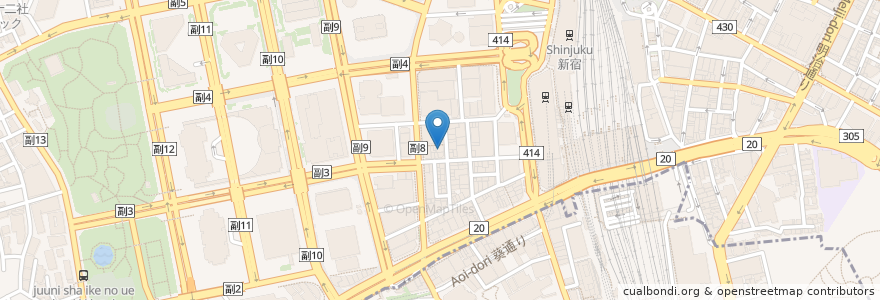 Mapa de ubicacion de よいよい en Japan, Tokio, 新宿区.