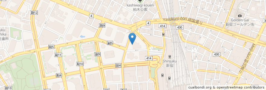 Mapa de ubicacion de りそな銀行 en ژاپن, 東京都, 新宿区.