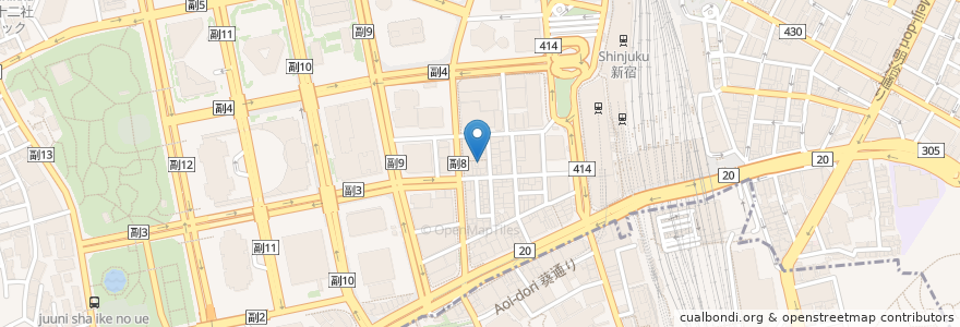 Mapa de ubicacion de わさび家 en 日本, 东京都/東京都, 新宿区/新宿區.