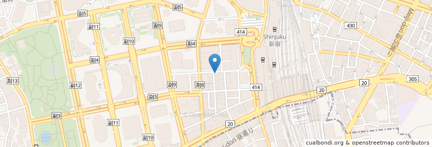 Mapa de ubicacion de ダイコクドラッグ en Japan, Tokyo, Shinjuku.