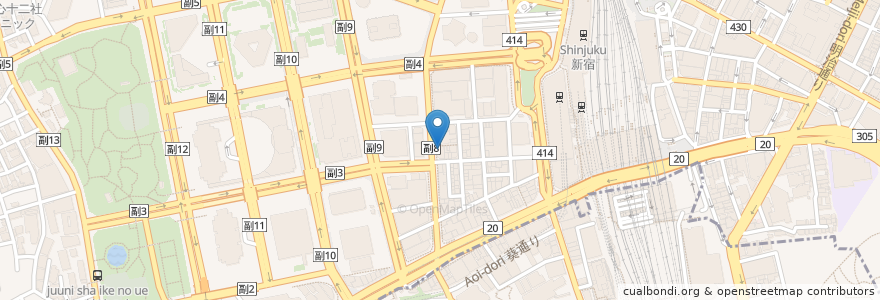 Mapa de ubicacion de ドトールコーヒーショップ en 일본, 도쿄도, 신주쿠.