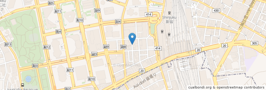 Mapa de ubicacion de ラケル en Japonya, 東京都, 新宿区.