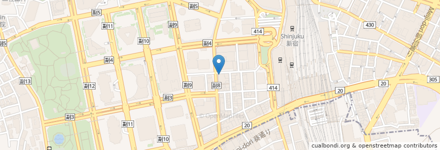 Mapa de ubicacion de 三国一 en 日本, 東京都, 新宿区.