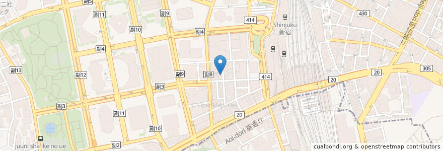 Mapa de ubicacion de 三田製麺所 en 日本, 東京都, 新宿区.