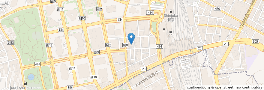 Mapa de ubicacion de 中川歯科 en Japonya, 東京都, 新宿区.