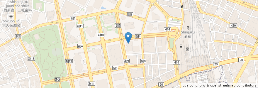Mapa de ubicacion de 工学院大学（工学部） en ژاپن, 東京都, 新宿区.