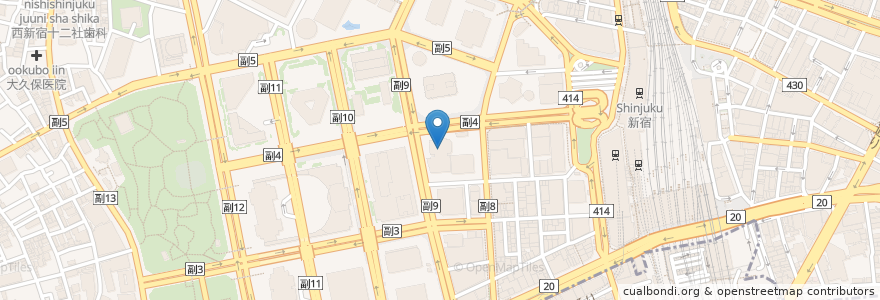Mapa de ubicacion de 工学院大学（情報学部） en Japan, 東京都, 新宿区.