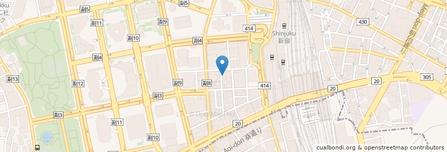 Mapa de ubicacion de 手打そば渡邉 en Japón, Tokio, Shinjuku.
