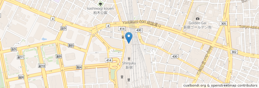 Mapa de ubicacion de 東方見聞録 en Япония, Токио, Синдзюку.