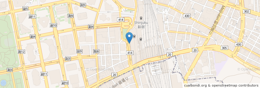 Mapa de ubicacion de 謝朋殿 粥餐庁 京王モール店 en Jepun, 東京都, 新宿区.
