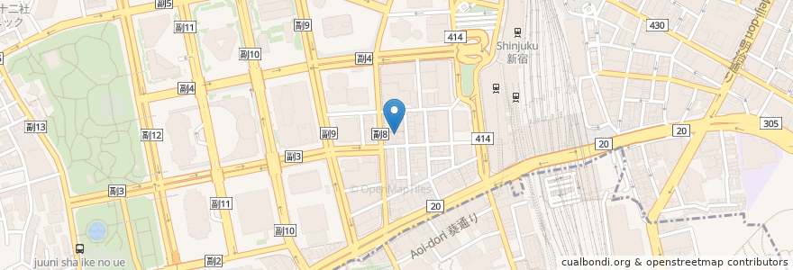 Mapa de ubicacion de Tonchikan Tonkatsu en ژاپن, 東京都, 新宿区.